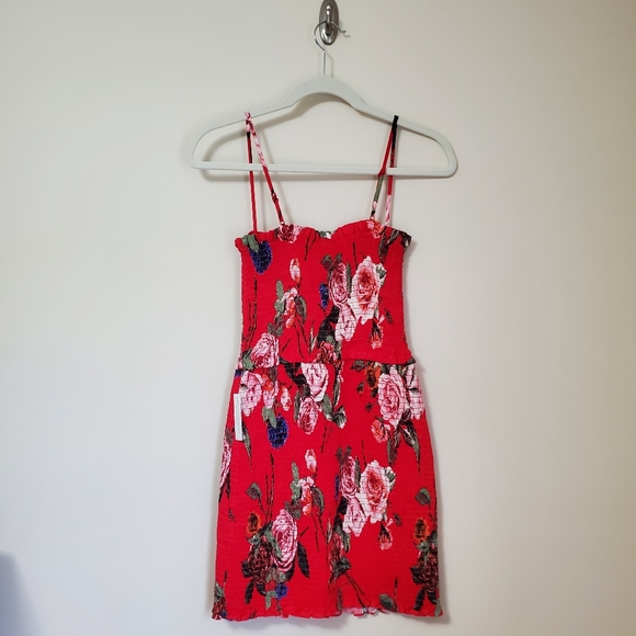 NWT AFRM Owen Smocked Mini Dress - Picture 3 of 7